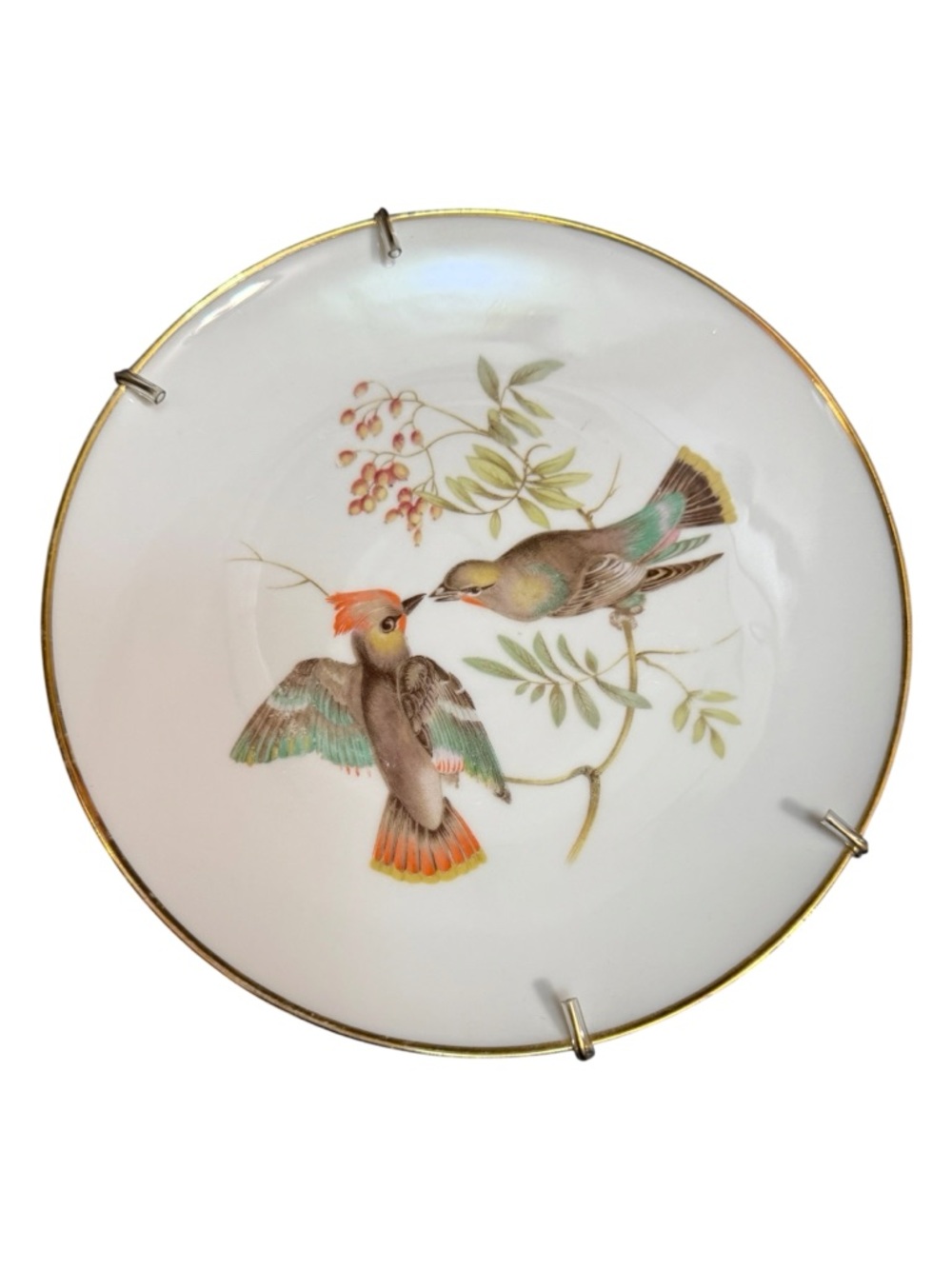 Debra Bavaria Germany Bird Plate Gold Rim